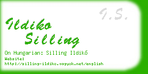 ildiko silling business card